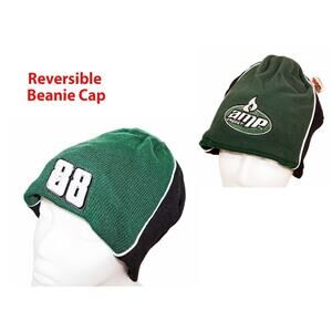 Reversible Cap - Dale Earnhardt Jr 88 Amp - Adult Beanie NASCAR Toque Hat GR/BLK